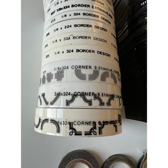 46 Letraline Letraset Architectural Graphic Art Tape +Cases Bundle/Lot MSRP$350+ - Picture 4 of 8